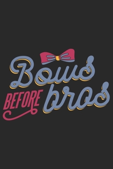 Bows Before Bros: Cheerleading Notebook Blank Dot Grid Cheer Sports Journal dotted with dots 6x9 120 Pages Checklist Record Book Take Notes ... Planner Paper Christmas Gift for Cheerleader