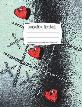 Paperback Composition Notebook: Tic Tac Toe Hearts, Wide-Ruled, 200 Pages Notebook Book