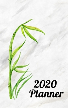 2020 Planner: 5" X 8" 2020 Weekly Planner Jan 1, 2020 to Dec 31, 2020 Weekly & Monthly View Calendar Planner, Organizer & Diary, Schedule Organizer, Appointment Notebook, White Marble Bamboo Leaves