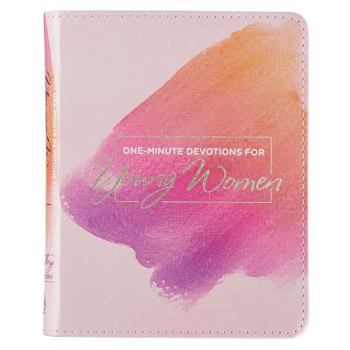 Imitation Leather One-Min Devotions for Young Women Lux-Leather Book