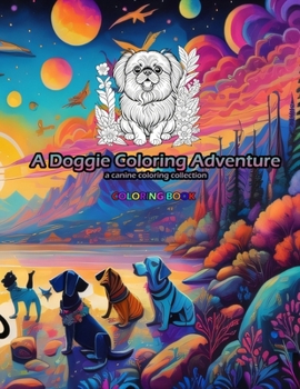 Paperback A Doggie Coloring Adventure: a canine coloring collection Book