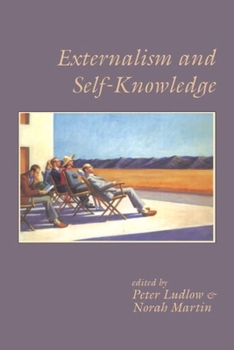 Paperback Externalism and Self-Knowledge Book
