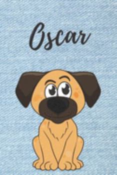 Oscar Hund-Malbuch / Notizbuch / Tagebuch: Individuelles personalisiertes blanko Jungen & Männer Namen Notizbuch, blanko DIN A5 Seiten. Ideal als Uni ... Geschenk für Männer. (German Edition)