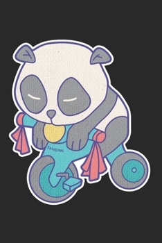 Paperback Sporty Panda Bike Notebook: Graph Paper Journal 6x9 - 120 Pages Book