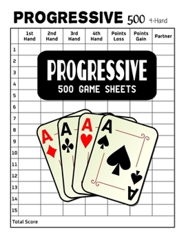 Progressive 500 Game Sheets: Progressive 500 Score Sheets