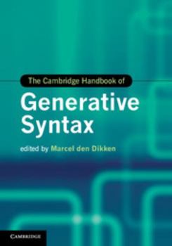 Hardcover The Cambridge Handbook of Generative Syntax Book
