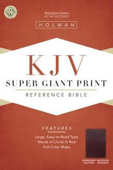 Imitation Leather Super Giant Print Reference Bible-KJV [Large Print] Book