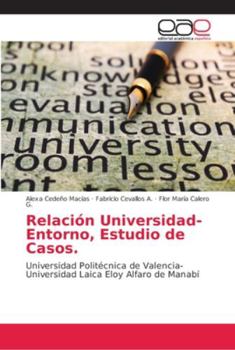 Paperback Relación Universidad-Entorno [Spanish] Book