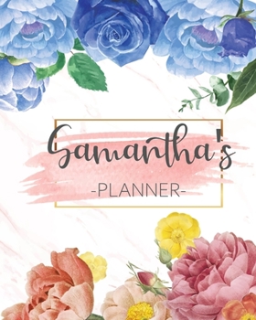 Samantha's Planner: Monthly Planner 3 Years January - December 2020-2022 | Monthly View | Calendar Views Floral Cover - Sunday start