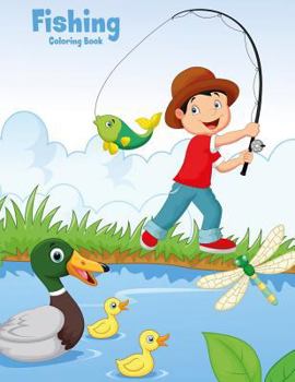 Paperback Fishing Coloring Book 1 Book