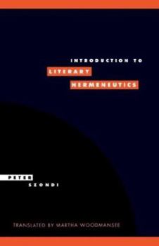 Paperback Introduction to Literary Hermeneutics Book