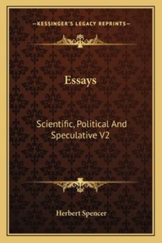 Paperback Essays: Scientific, Political And Speculative V2 Book