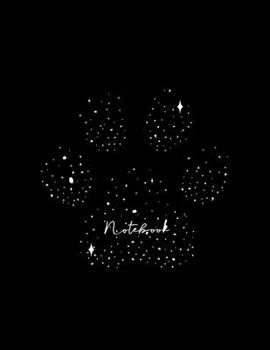 Notebook: Black cat footprint Notebook for Girls and Lined pages, Extra large (8.5 x 11) inches, 110 pages, White paper (Notebook and journal)
