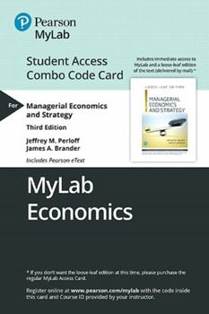 Printed Access Code Mylab Economics with Pearson Etext -- Combo Access Card -- For Managerial Economics and Strategy [With Access Code] Book