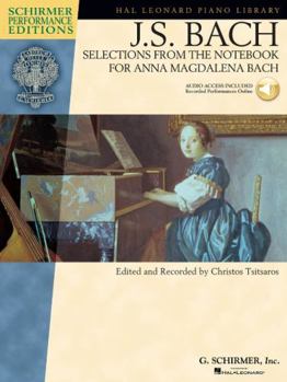 Paperback Johann Sebastian Bach Piano Sheet Music Selections from the Notebook for Anna Magdalena Bach with Online Audio Intermediate Classical Piano Solo Colle Book