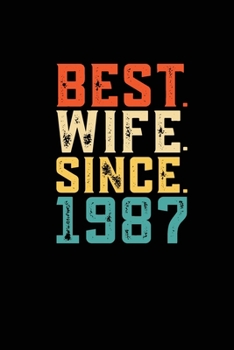 Best. Wife. Since. 1987: Daily journal 100 page 6 x 9 Retro 32nd Wedding Anniversary notebook for Her to jot down ideas and notes