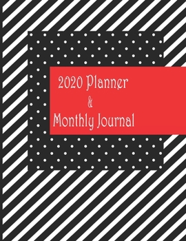2020 Weekly Planner & Monthly Journal: 2020 Planner Weekly Monthly Goals Password Tracker Keeper Reading Notebook Project Planner Black Red and White