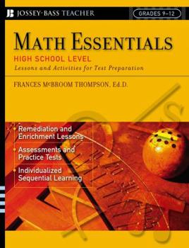 Paperback Math Essentials, High School Level: Lessons and Activities for Test Preparation Book