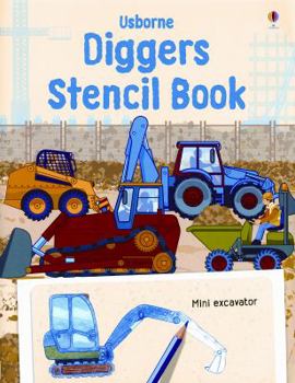 Board book Diggers Stencil Book