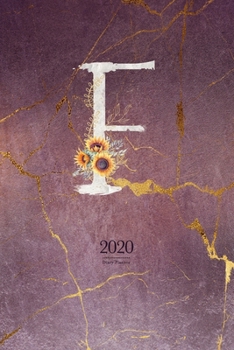 2020 Diary Planner: Cute Watercolor Sunflowers January to December 2020 Diary Planner With "F" Monogram for Woman