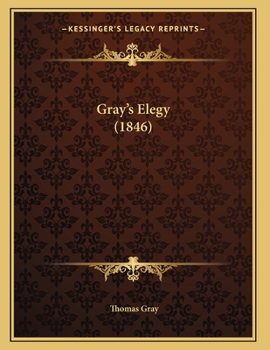 Paperback Gray's Elegy (1846) Book