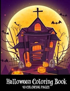Paperback Halloween Coloring Book: 40 Easy Halloween Coloring Pages for Adults Book