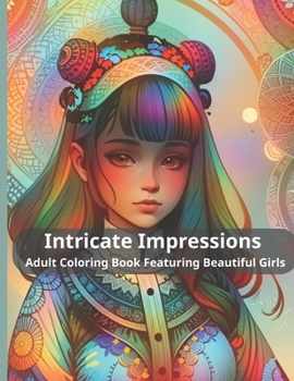 Paperback Intricate Impressions Adult Coloring Book Featuring Beautiful Girls Book