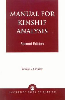 Paperback Manual for Kinship Analysis Book