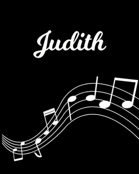 Judith: Sheet Music Note Manuscript Notebook Paper | Personalized Custom First Name Initial J | Musician Composer Instrument Composition Book | 12 ... Guide | Create Compose & Write Creative Songs
