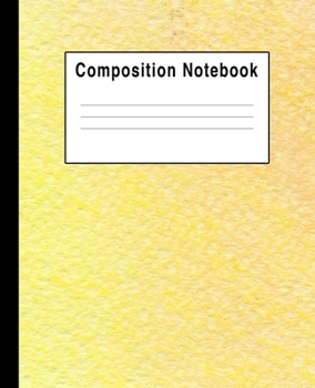 Paperback Composition Notebook: Yellow Pastels Book