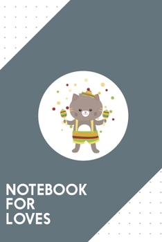 Notebook for Loves: Dotted Journal with Mexican Fiesta Cat Design - Cool Gift for a friend or family who loves marriage presents! 6x9 180 White dotted pages - You Can Use It for School, College, Track