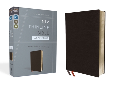 Bonded Leather NIV, Thinline Bible, Large Print, Bonded Leather, Black, Red Letter Edition [Large Print] Book