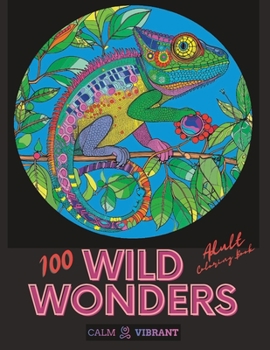 Paperback Wild Wonders: Adult Animal Coloring Book