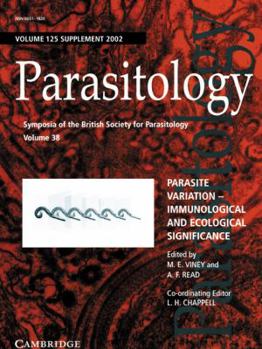 Paperback Parasite Variation: Volume 125: Immunological and Ecological Significance Book