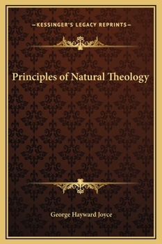Principles of Natural Theology. Stonyhurst Philosophical Series