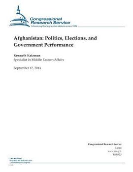 Paperback Afghanistan: Politics, Elections, and Government Performance Book