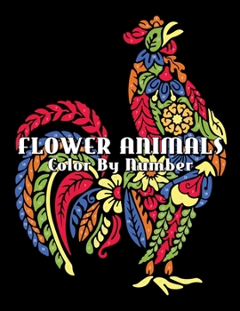 Paperback Flower Animals: Color By Number Book