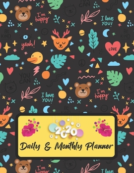 2020 Daily And Monthly Planner: Jan 1, 2020 to Dec 31, 2020 Weekly Daily & Monthly Planner + Calendar Views with Animal  Pattern Great Planner Gift For Animal Lover