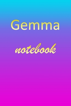 Paperback Gemma: Blank Notebook - Wide Ruled Lined Paper Notepad - Writing Pad Practice Journal - Custom Personalized First Name Initia Book