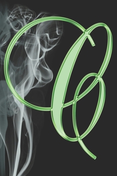 C Journal: A Monogram C Initial Capital Letter Notebook For Writing And Notes: Great Personalized Gift For All First, Middle, Or Last Names (Teal Turquoise Gold Smoke Fire Swirl Print)