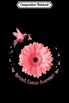 Paperback Composition Notebook: Hummingbird Sunflower Pink Ribbon Breast Cancer Awareness Journal/Notebook Blank Lined Ruled 6x9 100 Pages Book