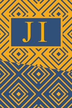 Paperback J I: Art Deco Initials J I Monogram Notebook, J I Monogrammed Journal Gift Book