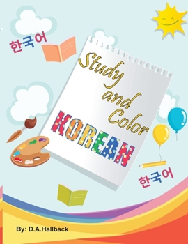 Paperback Study and Color The Korean Alphabet Book