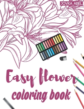 Easy flower coloring book