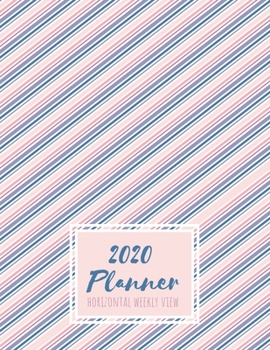 Paperback 2020 Planner Horizontal Weekly View: Minimalist Design Ready for You to Decorate with Your Favorite Planning Accessories Thin Pink purple Lavender Dia Book