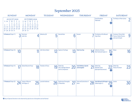Hardcover 2025 Parish Wall Calendar: September 2024 Through December 2025 Book