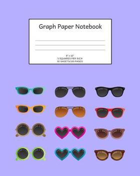 Paperback Graph Paper Notebook: Sunglasses; 5 Squares Per Inch; 8 X 10; 50 Sheets/100 Pages Book