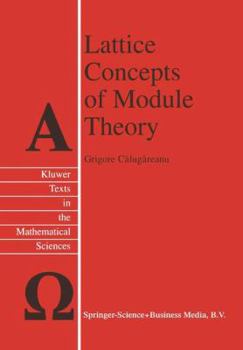Paperback Lattice Concepts of Module Theory Book
