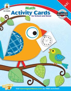 Paperback Math Activity Cards for School and Home, Grade 2 Book