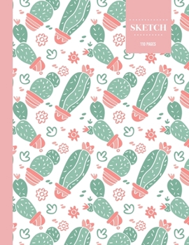 Sketch  110 Pages: Cactus Sketchbook for Kids, Teen and College Students | Succulent Llama Pattern